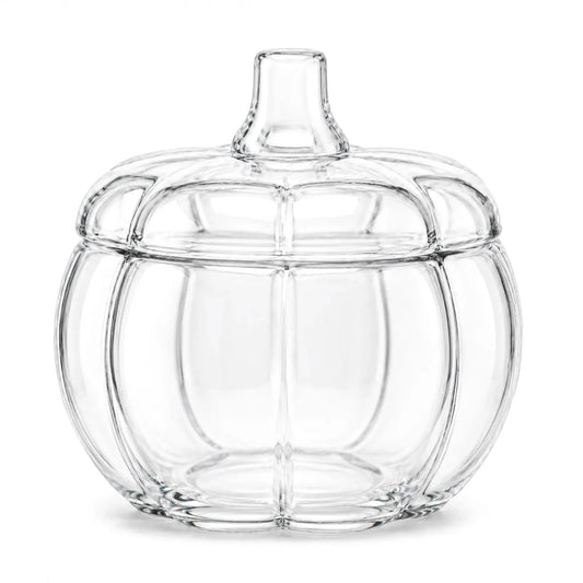 560ml - Calabaza de Vidrio para Velas - Vaso Decorativo para Halloween - Cristal Transparente - Candle Craft