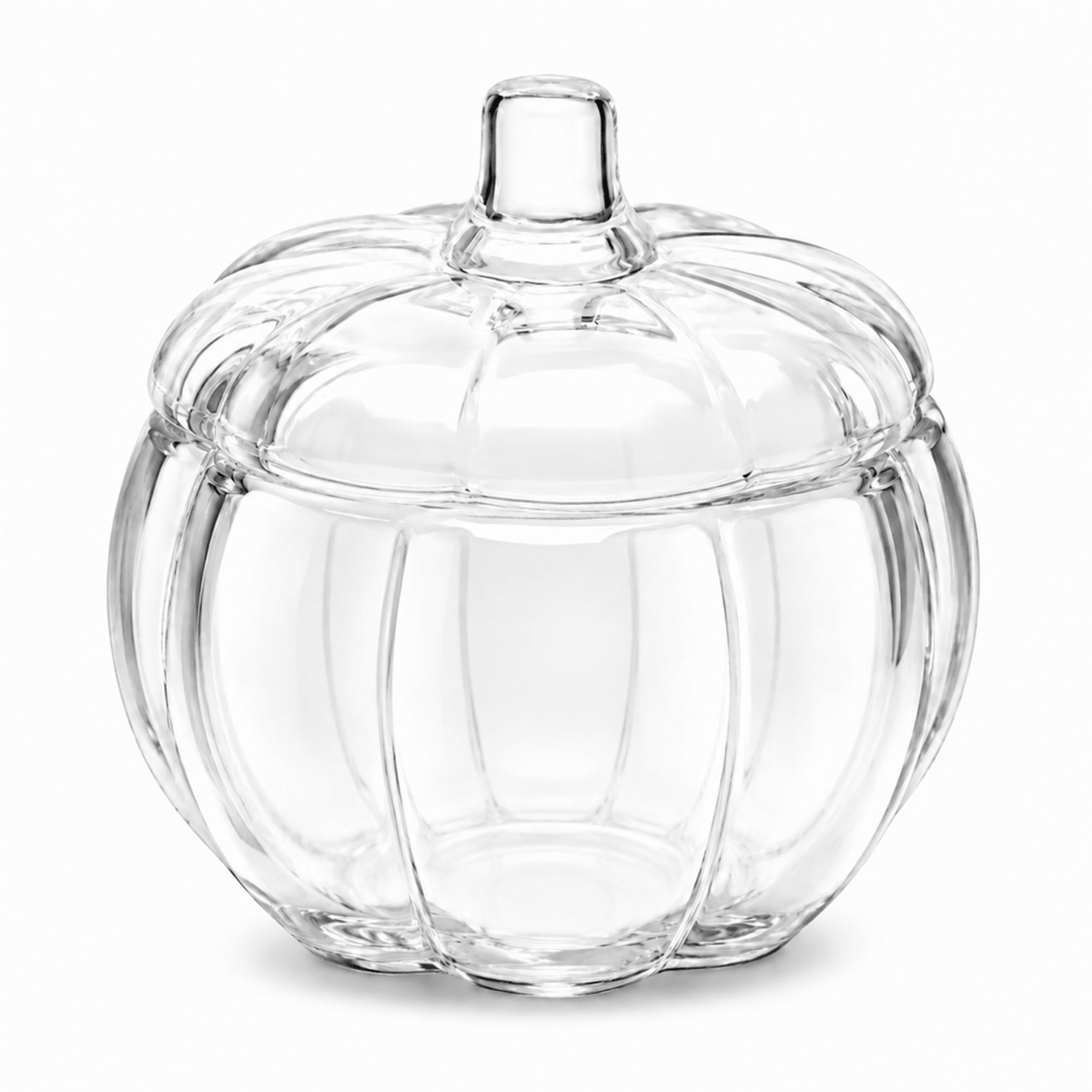 560ml - Calabaza de Vidrio para Velas - Vaso Decorativo para Halloween - Cristal Transparente - Candle Craft