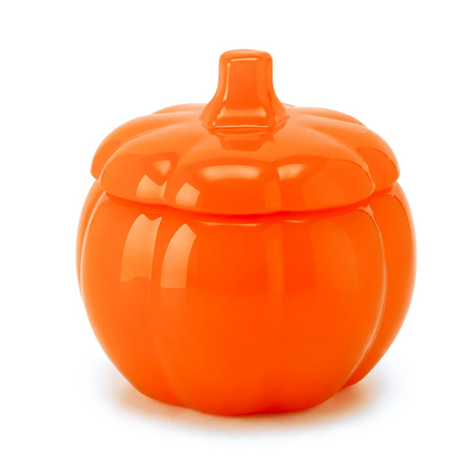 560ml - Calabaza de Vidrio para Velas - Vaso Decorativo para Halloween - Naranja Brillante - Candle Craft