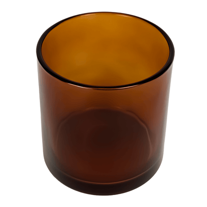 560ml - Mónaco Vaso de vidrio para velas - Ámbar Oscuro Transparente - Candle Craft