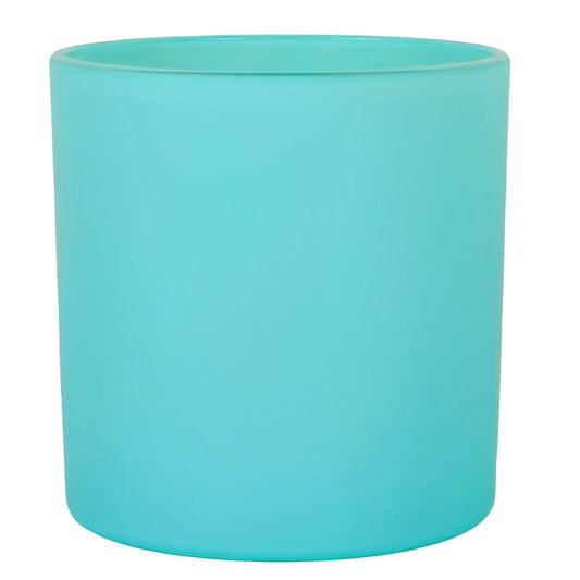 560ml - Mónaco Vaso de vidrio para velas - Azul Aqua Mate - Candle Craft