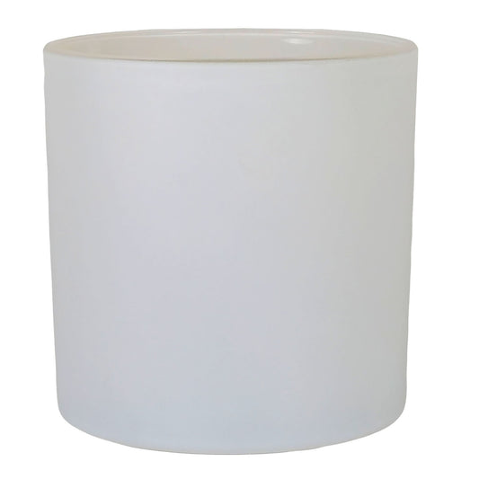 560ml - Mónaco Vaso de vidrio para velas - Blanco Mate - Candle Craft