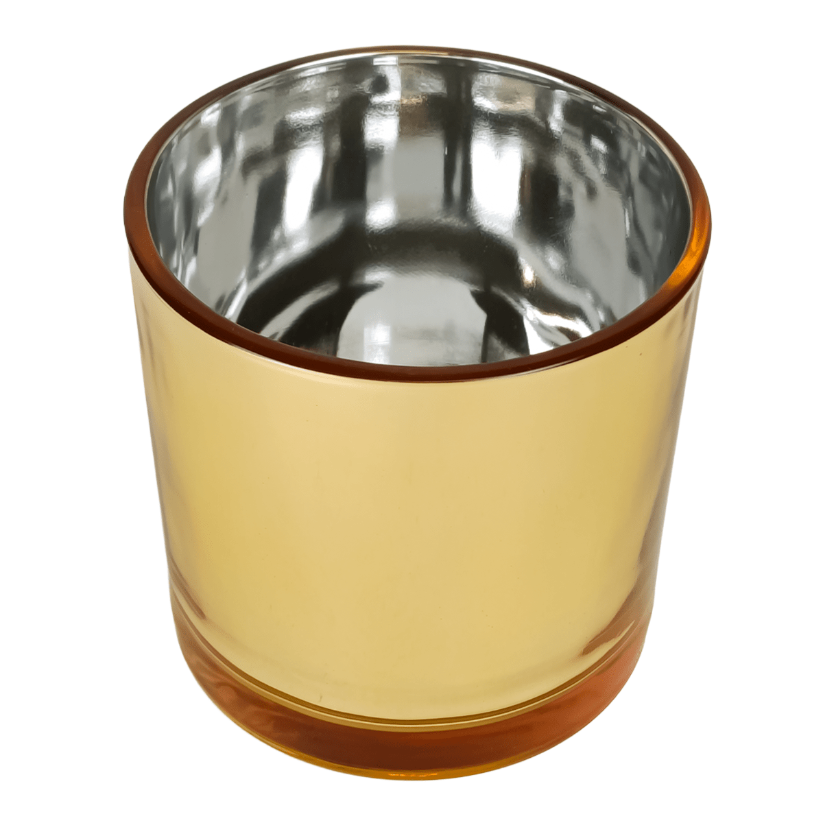 560ml - Mónaco Vaso de vidrio para velas - Dorado Metálico - Candle Craft