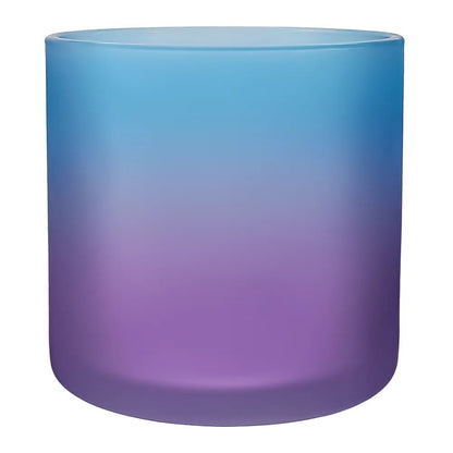 560ml - Mónaco Vaso de vidrio para velas - Frasco 2 colores: Azul y Morado Satinado - Candle Craft