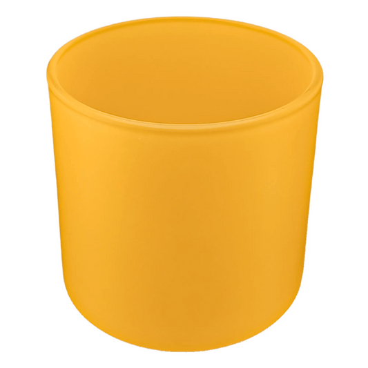 560ml - Mónaco Vaso de vidrio para velas - Frasco Amarillo Mostaza Dorado - Mate - Candle Craft
