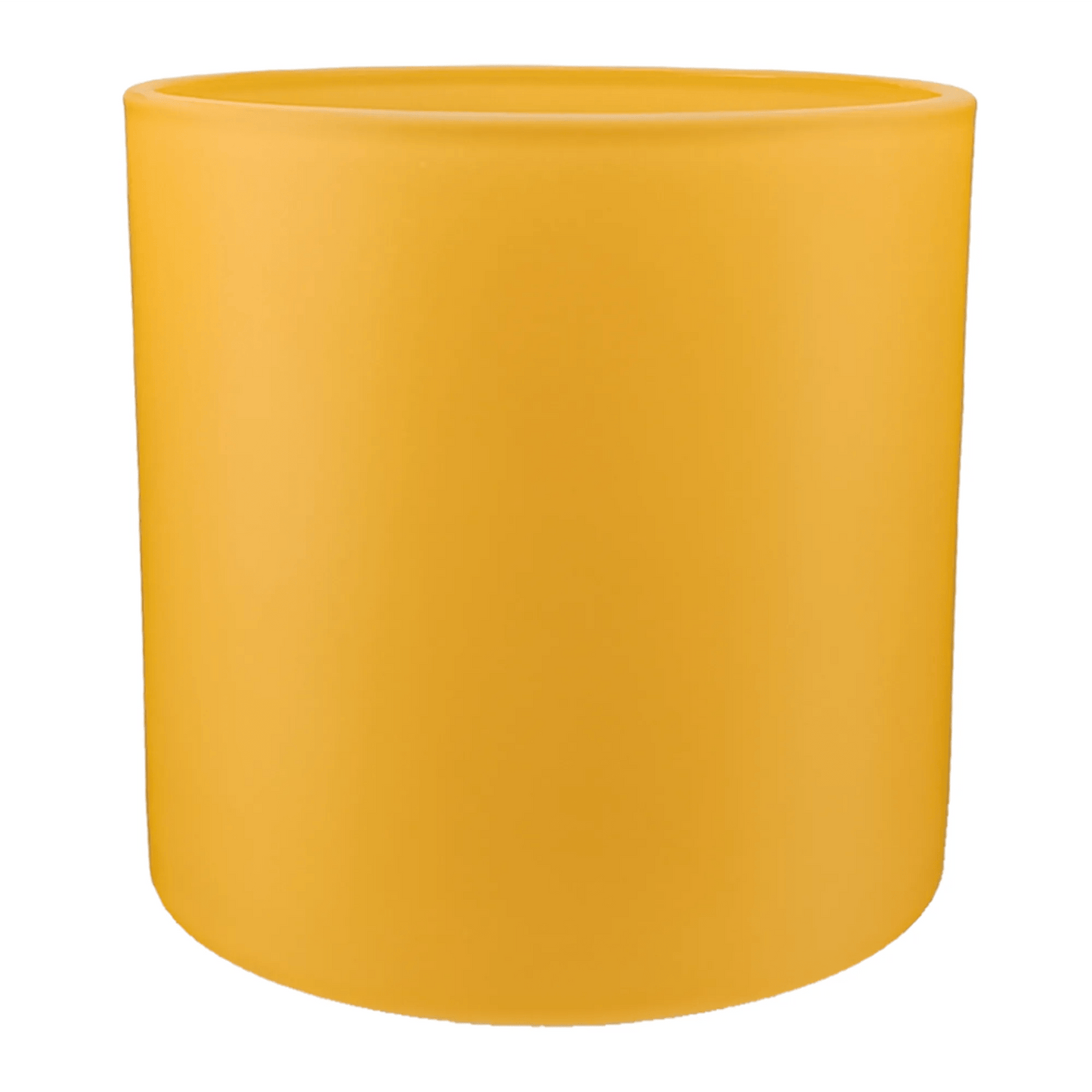 560ml - Mónaco Vaso de vidrio para velas - Frasco Amarillo Mostaza Dorado - Mate - Candle Craft