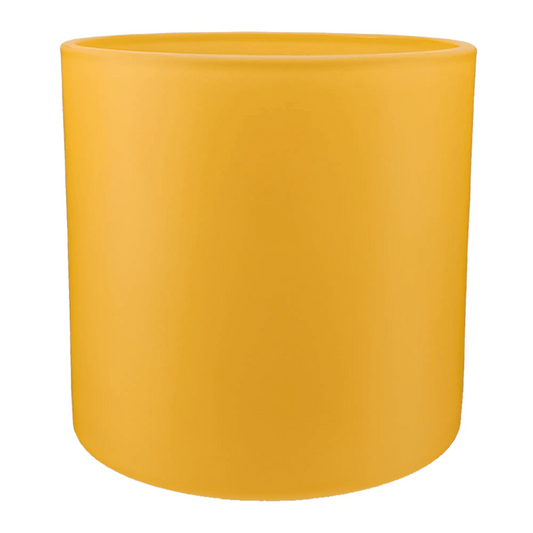 560ml - Mónaco Vaso de vidrio para velas - Frasco Amarillo Mostaza Dorado - Mate - Candle Craft