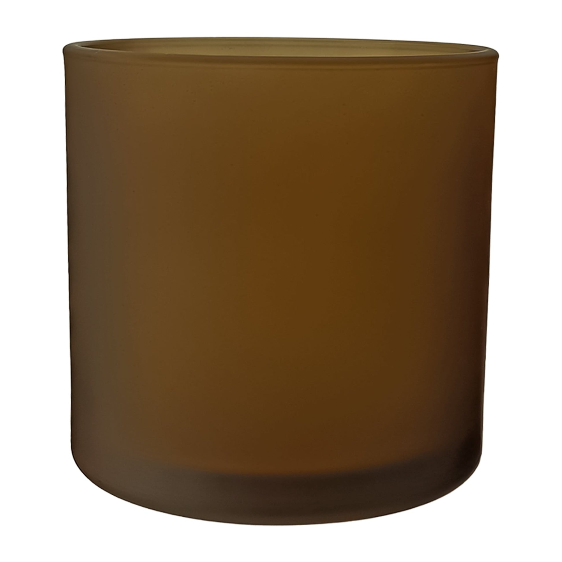 560ml - Mónaco Vaso de vidrio para velas - Frasco Ámbar Café - Satinado - Candle Craft