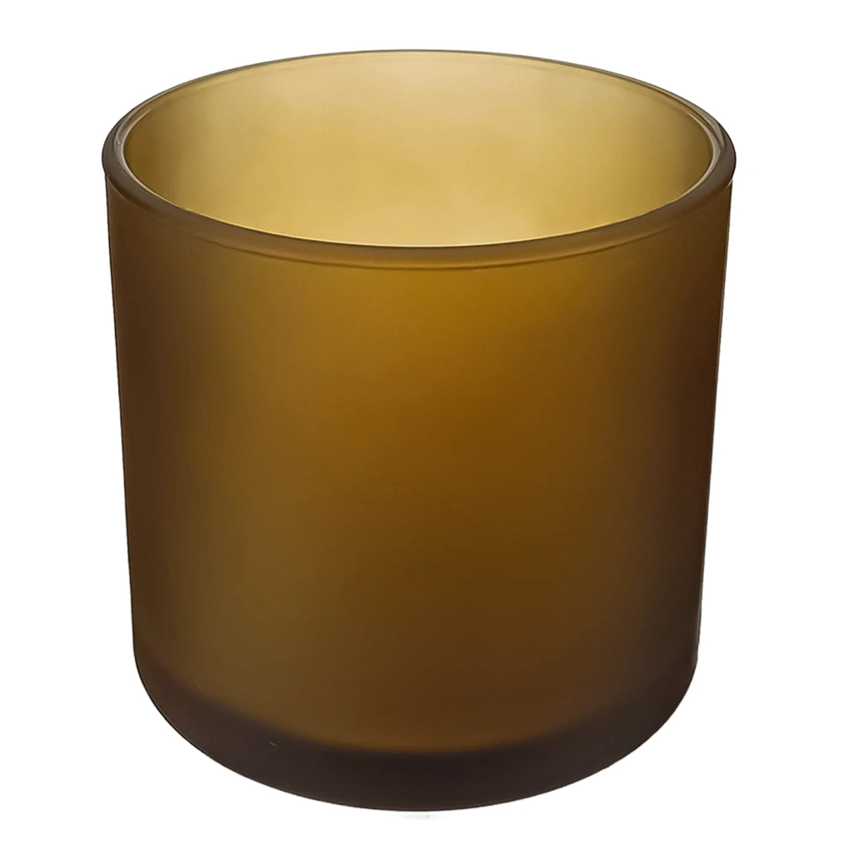 560ml - Mónaco Vaso de vidrio para velas - Frasco Ámbar Café - Satinado - Candle Craft
