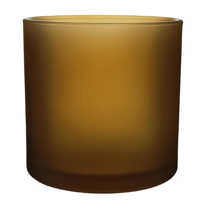 560ml - Mónaco Vaso de vidrio para velas - Frasco Ámbar Café - Satinado - Candle Craft