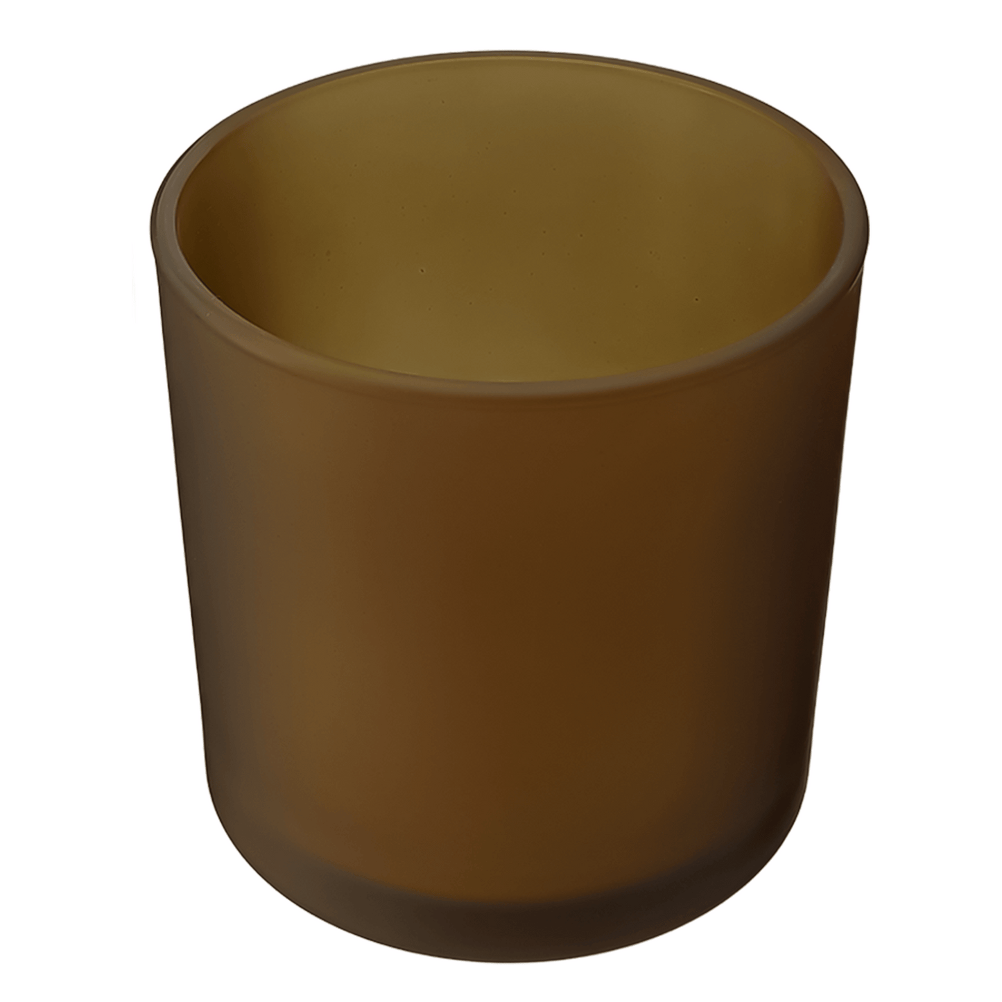 560ml - Mónaco Vaso de vidrio para velas - Frasco Ámbar Café - Satinado - Candle Craft