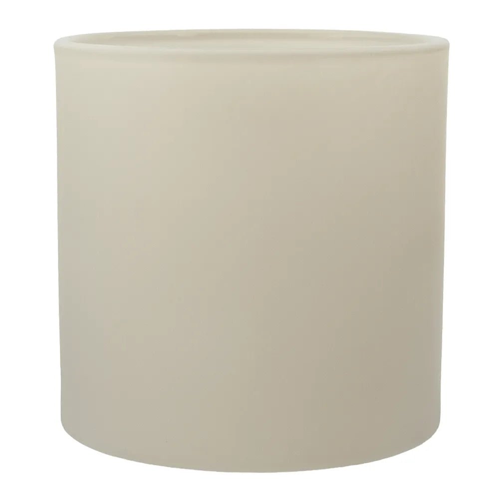 560ml - Mónaco Vaso de vidrio para velas - Frasco Beige Crema Mate - Candle Craft