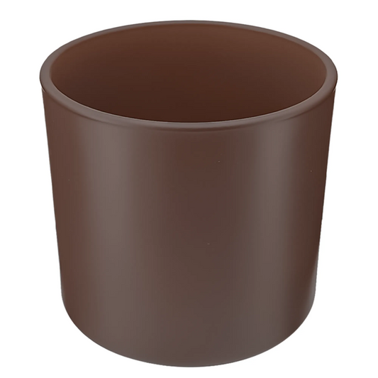 560ml - Mónaco Vaso de vidrio para velas - Frasco Café Chocolate Marrón - Mate - Candle Craft