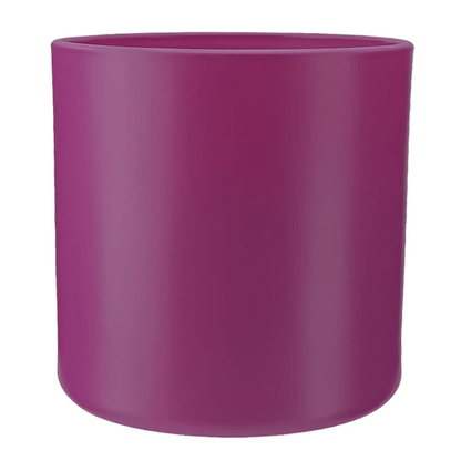 560ml - Mónaco Vaso de vidrio para velas - Frasco Fucsia Morado - Mate - Candle Craft