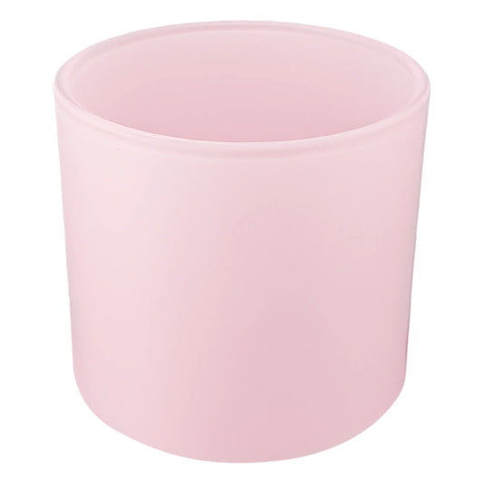 560ml - Mónaco Vaso de vidrio para velas - Frasco Rosa Pastel - Mate - Candle Craft