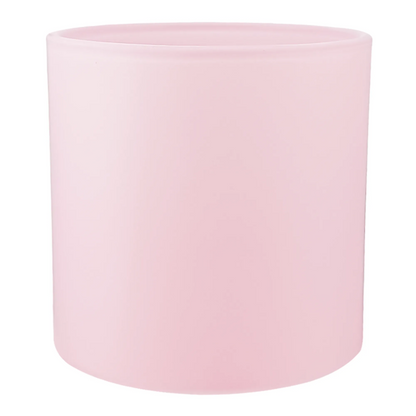 560ml - Mónaco Vaso de vidrio para velas - Frasco Rosa Pastel - Mate - Candle Craft