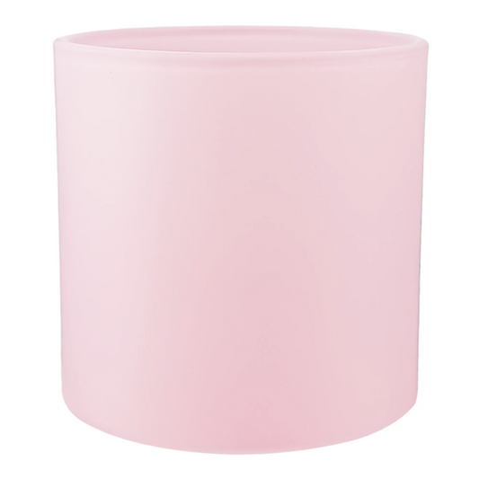 560ml - Mónaco Vaso de vidrio para velas - Frasco Rosa Pastel - Mate - Candle Craft