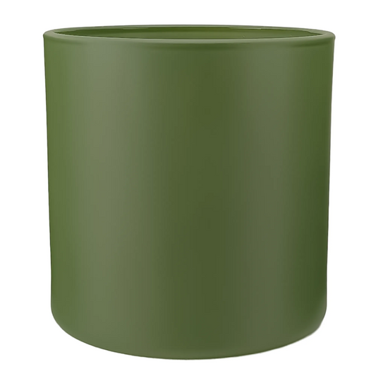 560ml - Mónaco Vaso de vidrio para velas - Frasco Verde Salvia - Mate - Candle Craft