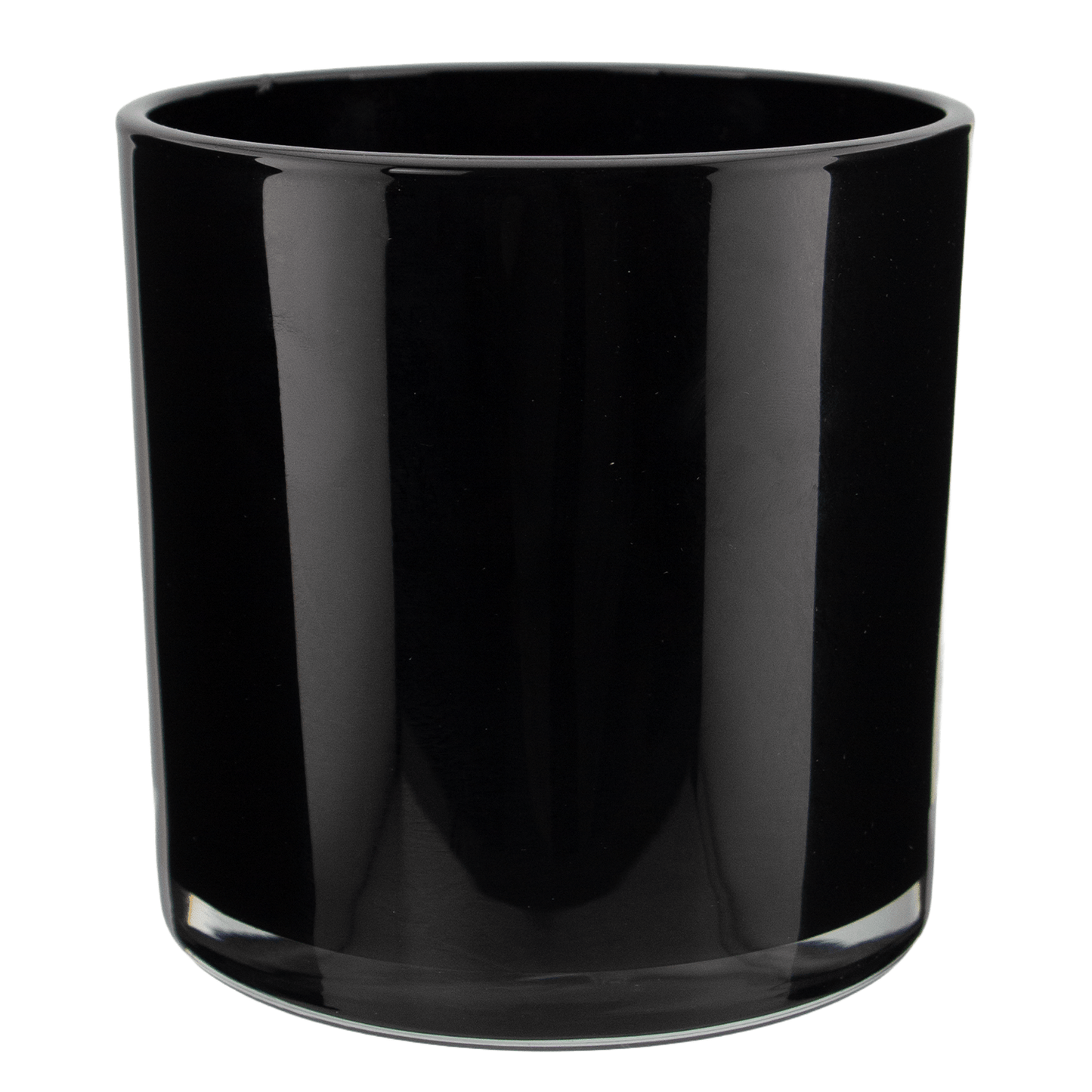 560ml - Mónaco Vaso de vidrio para velas - Negro Brillante - Candle Craft