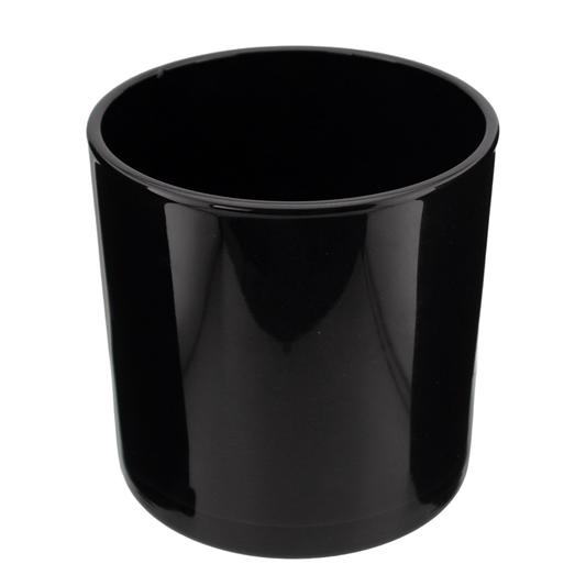 560ml - Mónaco Vaso de vidrio para velas - Negro Brillante - Candle Craft