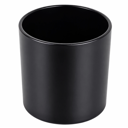 560ml - Mónaco Vaso de vidrio para velas - Negro Mate - Candle Craft