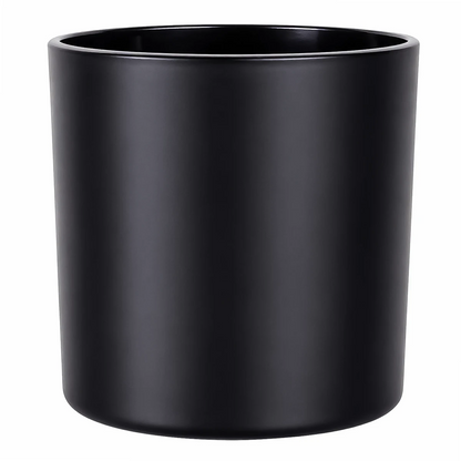560ml - Mónaco Vaso de vidrio para velas - Negro Mate - Candle Craft