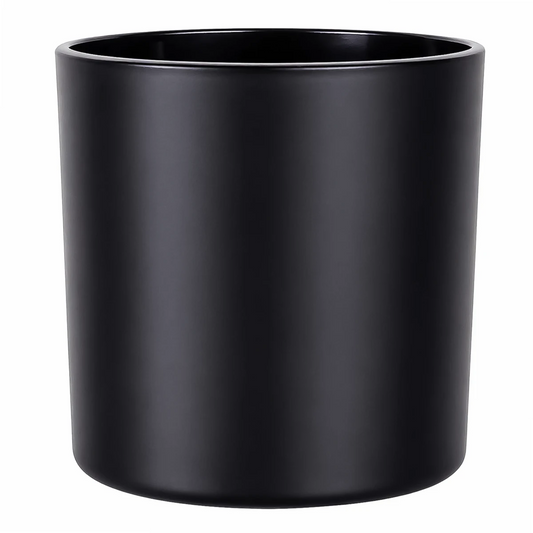 560ml - Mónaco Vaso de vidrio para velas - Negro Mate - Candle Craft