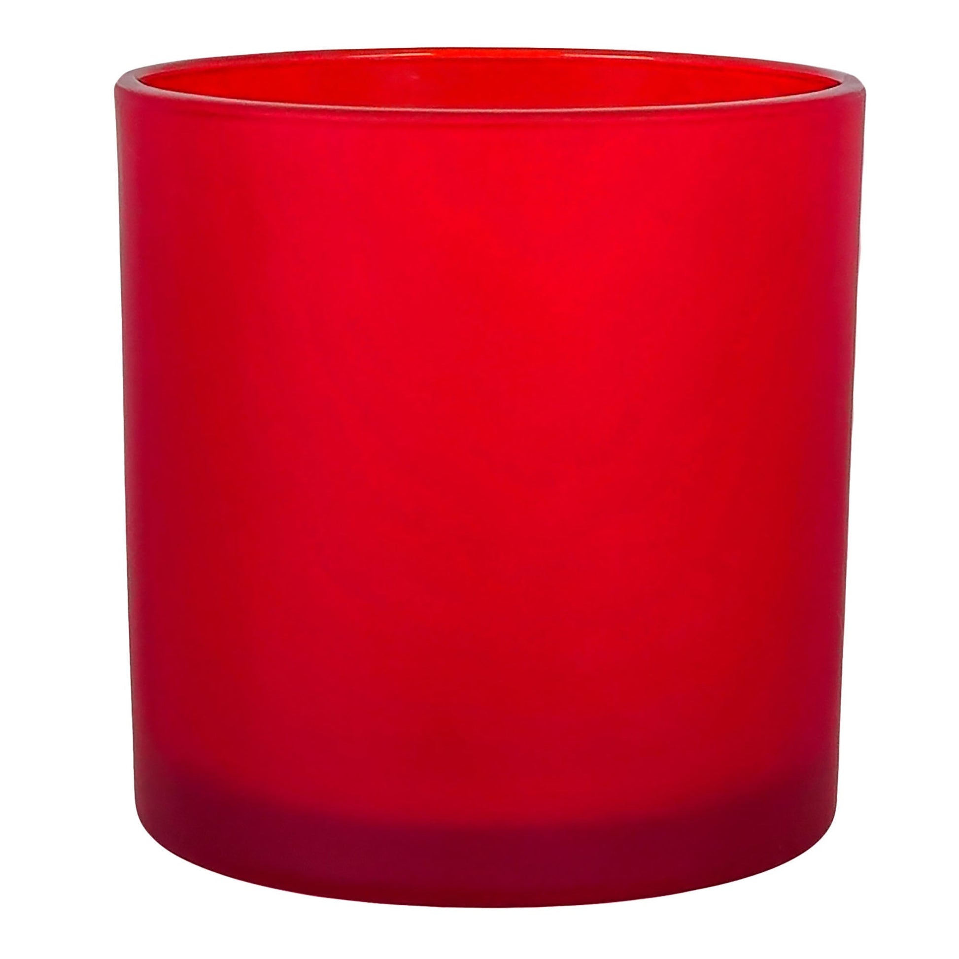 560ml - Mónaco Vaso de vidrio para velas - Rojo Tinto Satinado - Candle Craft