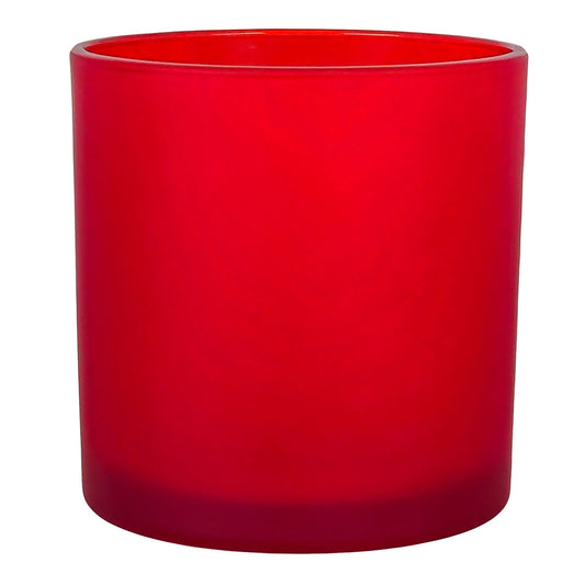 560ml - Mónaco Vaso de vidrio para velas - Rojo Tinto Satinado - Candle Craft