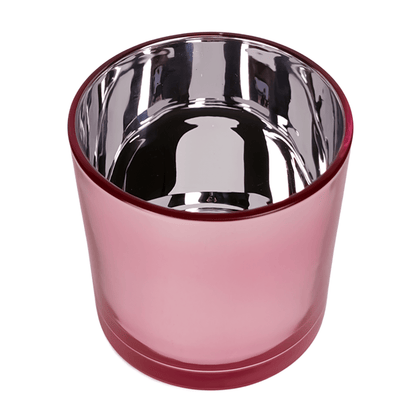 560ml - Mónaco Vaso de vidrio para velas - Rosa - Metálico - Candle Craft