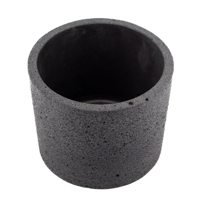 590ml - Carrara Vaso de Concreto para velas con Tapa de Madera - Gris - Candle Craft