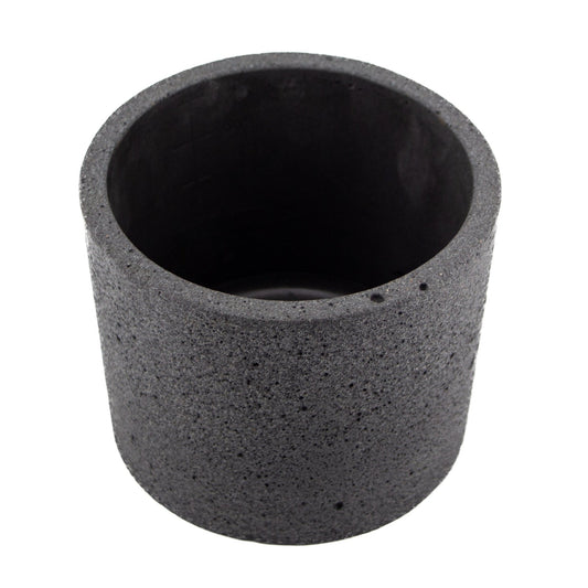 590ml - Carrara Vaso de Concreto para velas con Tapa de Madera - Gris - Candle Craft