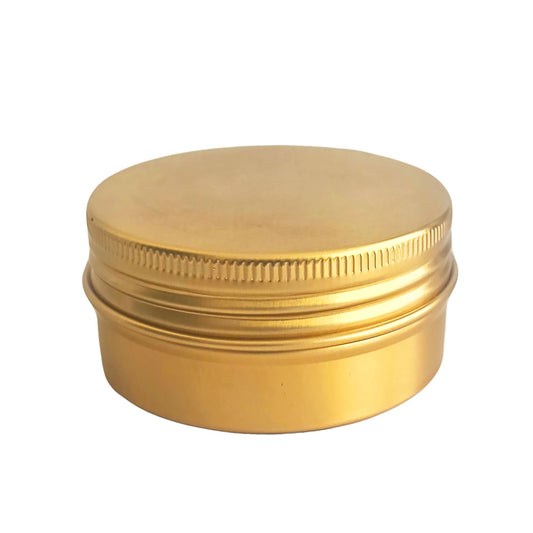 5ml - La Paz Pomadera de Aluminio - Lata de Aluminio - Dorado - Candle Craft