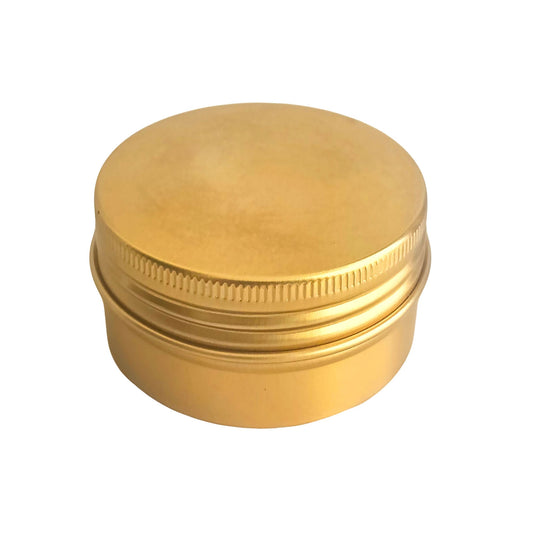 5ml - La Paz Pomadera de Aluminio - Lata de Aluminio - Dorado - Candle Craft
