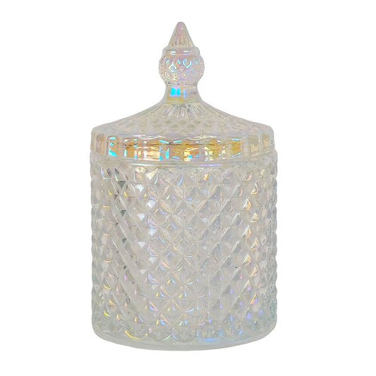 600ml - París Vaso de lujo de vidrio para velas - Tornasol Brillante - Candle Craft