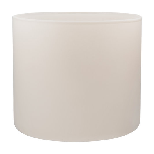 620ml - Mónaco Vaso de vidrio para velas - Inspirado en Bath Body Works® / White Barn® - Blanco / Beige