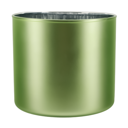 620ml - Mónaco Vaso de vidrio para velas - Inspirado en Bath Body Works® / White Barn® - Verde Mate /  Metalico