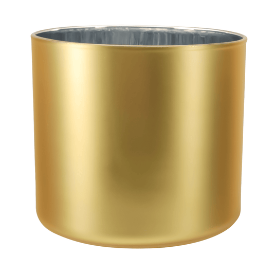 620ml - Mónaco Vaso de vidrio para velas - Inspirado en Bath Body Works® / White Barn® - Dorado Claro Mate / Metálico - Candle Craft