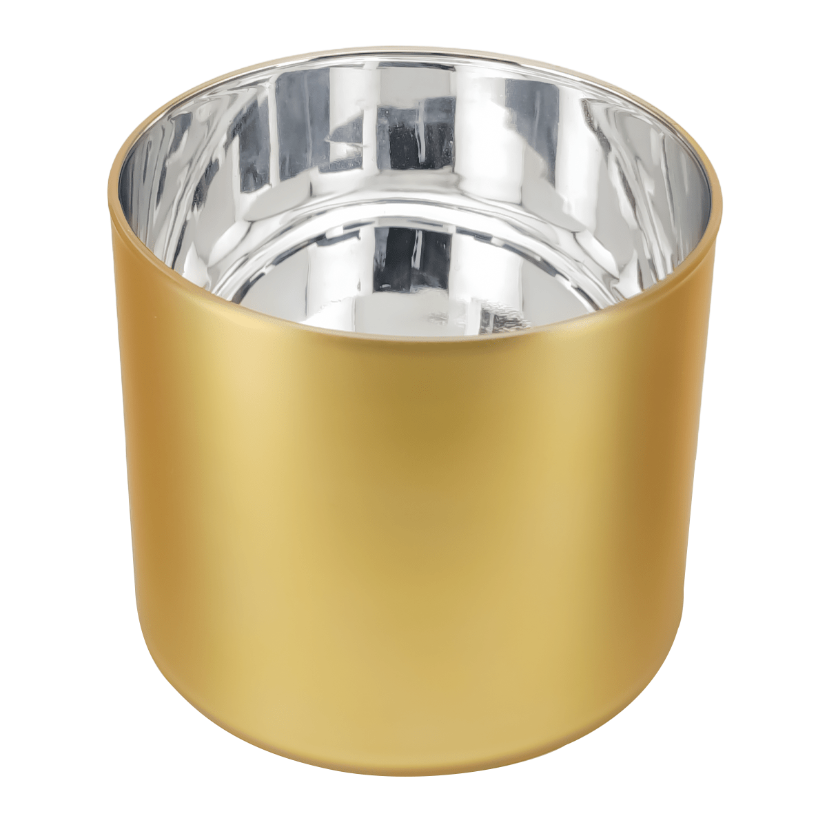 620ml - Mónaco Vaso de vidrio para velas - Inspirado en Bath Body Works® / White Barn® - Dorado Claro Mate / Metálico - Candle Craft