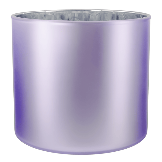 620ml - Mónaco Vaso de vidrio para velas - Inspirado en Bath Body Works® / White Barn® - Morado Claro Mate / Metállico - Candle Craft