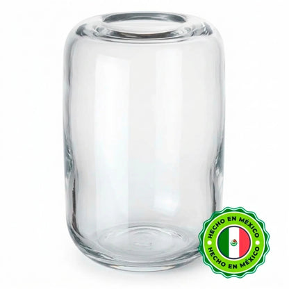 650ml - Florencia Vaso / Cilindro de vidrio soplado artesanal - Frasco Transparente Cristal - Hecho a mano - Candle Craft