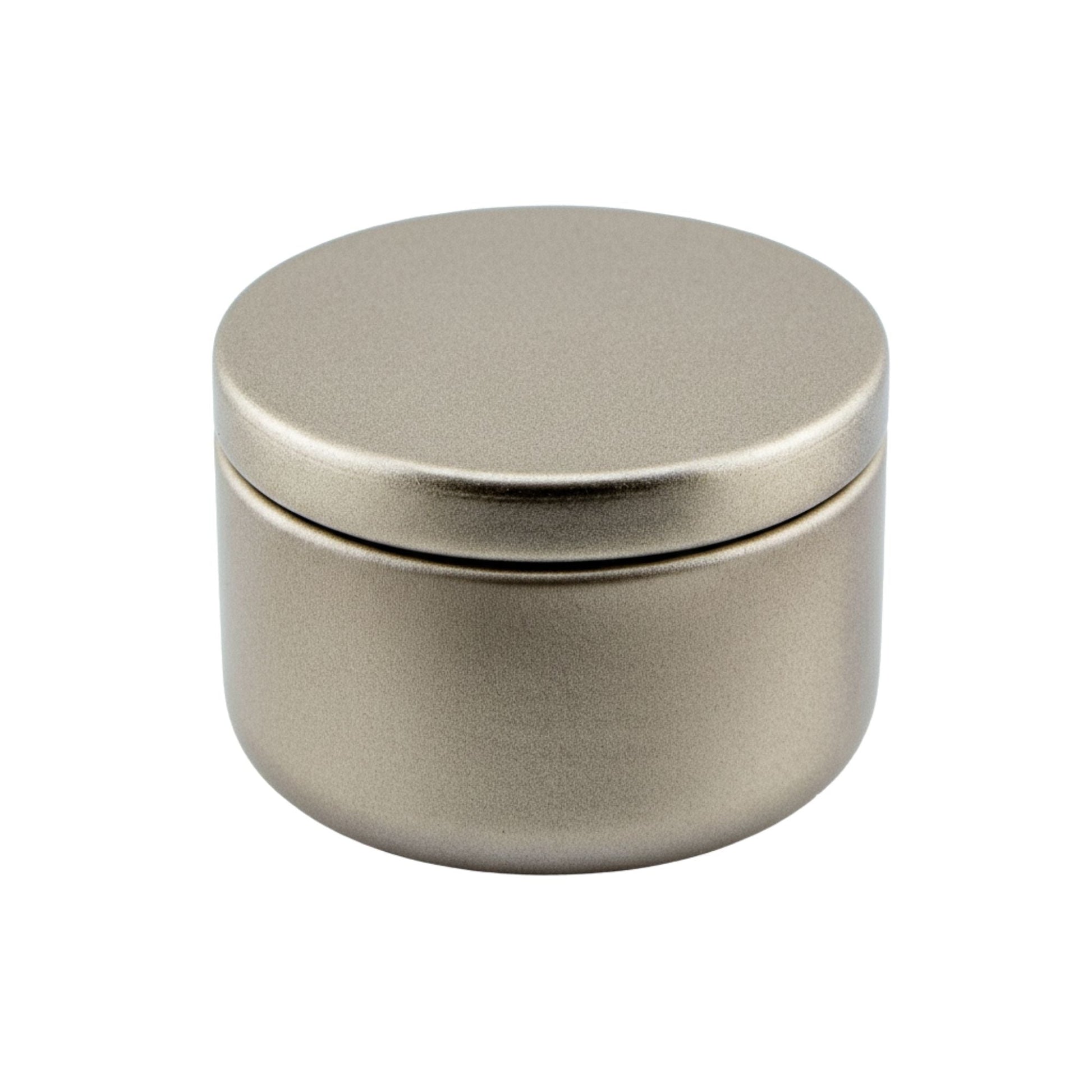 65ml - Tokio Lata de Aluminio Redondo para Velas - Dorado Champagne - Candle Craft