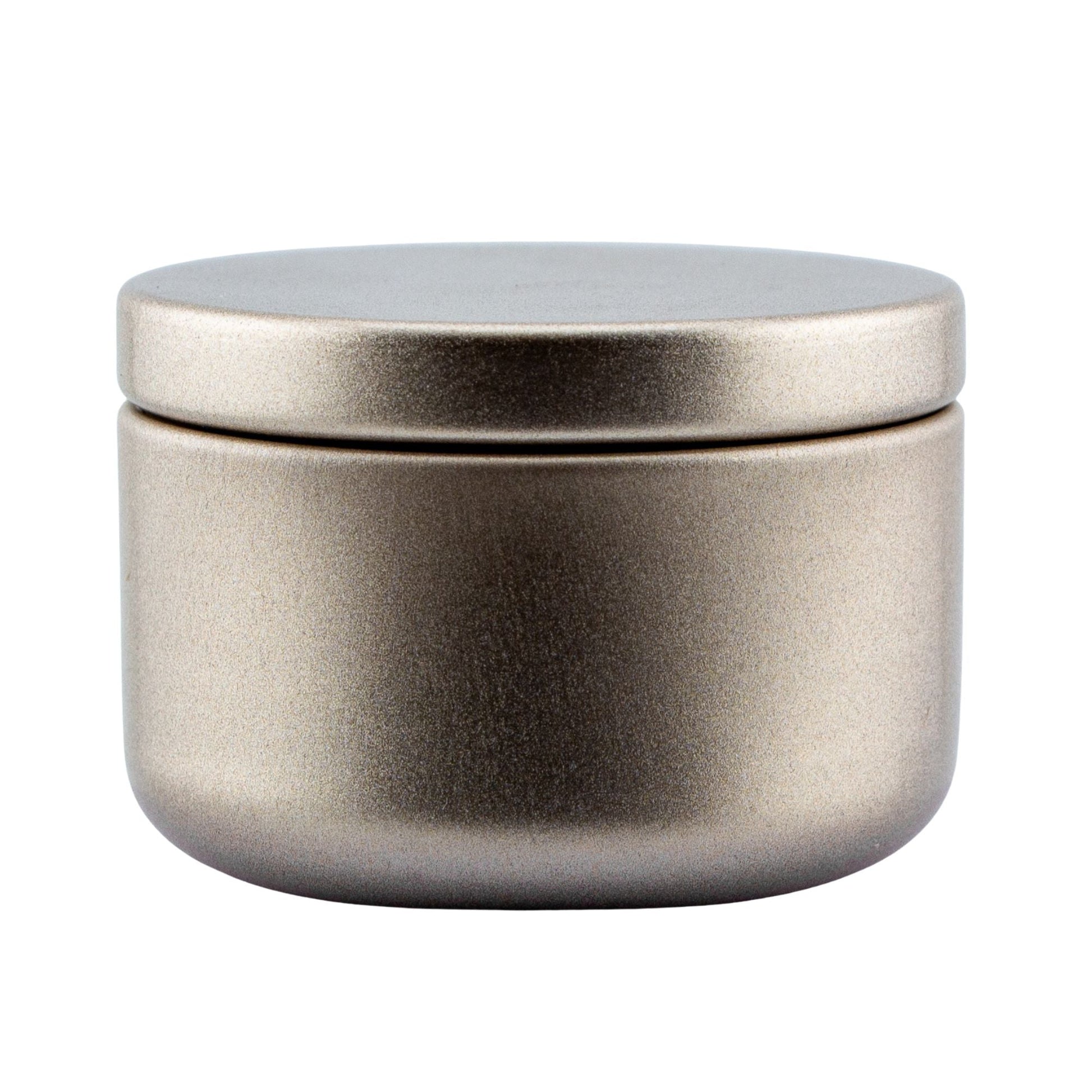 65ml - Tokio Lata de Aluminio Redondo para Velas - Dorado Champagne - Candle Craft