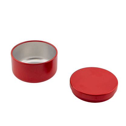 65ml - Tokio Lata de Aluminio Redondo para Velas - Rojo Brillante - Candle Craft