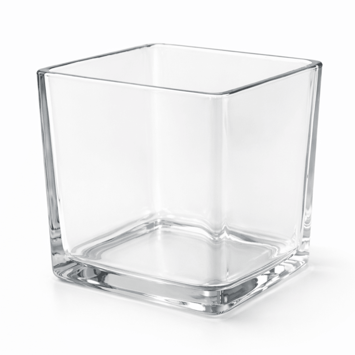 680ml - Glasgow Vaso cuadrado de vidrio para velas cubo - Frasco Cristal Transparente - Candle Craft
