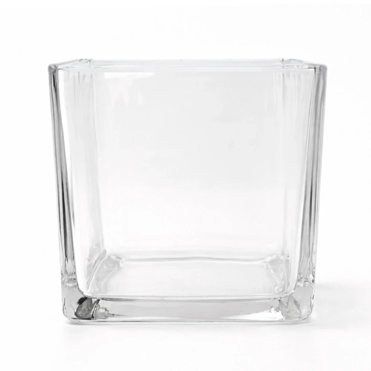 680ml - Glasgow Vaso cuadrado de vidrio para velas cubo - Frasco Cristal Transparente - Candle Craft