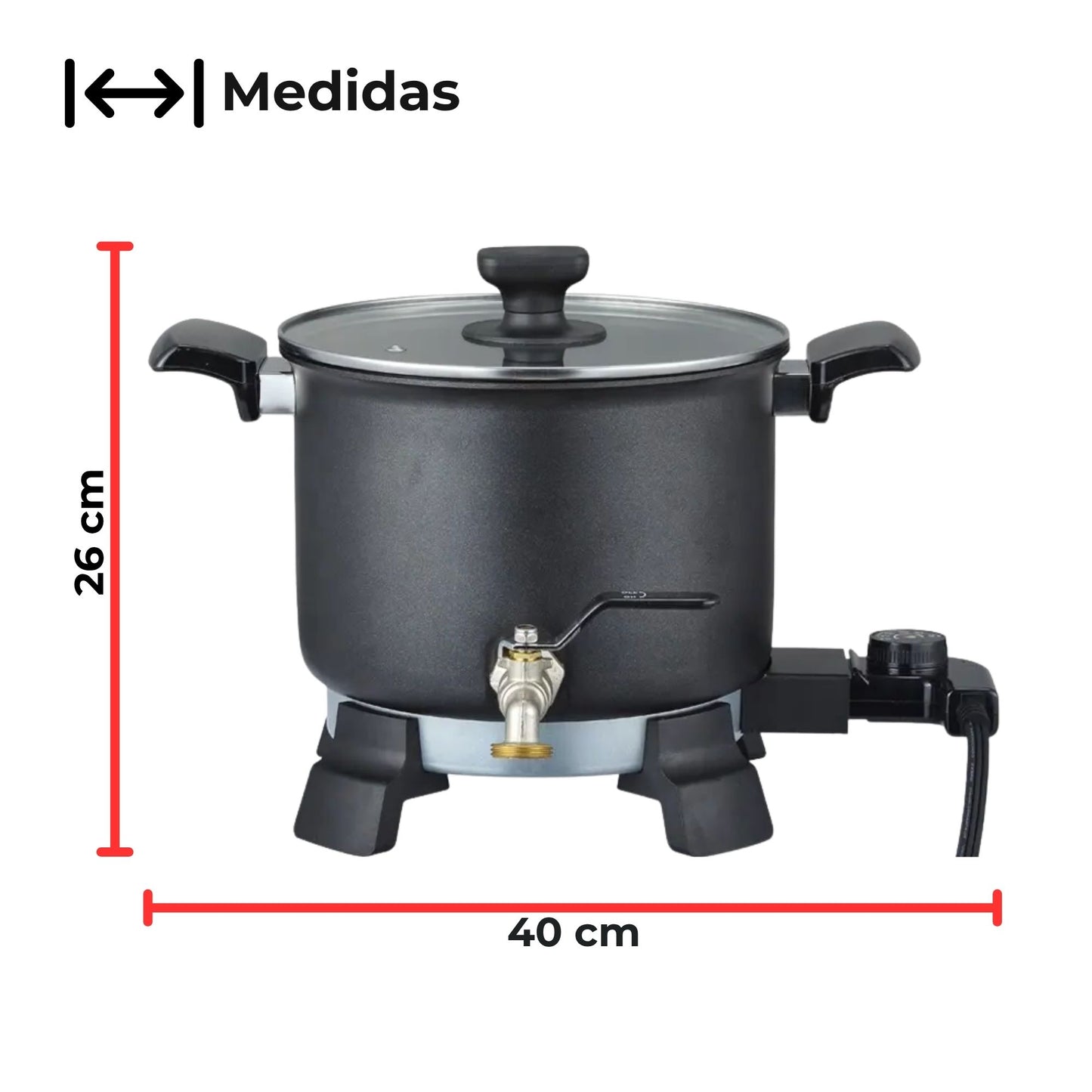 Kit Fundidor de Cera de 5 L – Derretidor de Cera Eléctrico Profesional con Llave Dispensadora hasta 150°C – Wax Melter para Velas Artesanales
