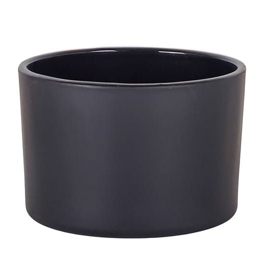 140ml - Mónaco Vaso de vidrio para velas - Negro Mate