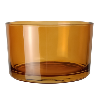 750ml - Mónaco Vaso de vidrio para velas - Ámbar Transparente