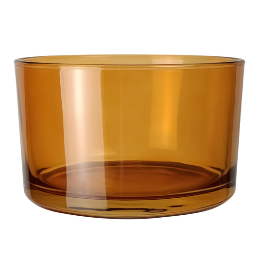 750ml - Mónaco Vaso de vidrio para velas - Ámbar Transparente